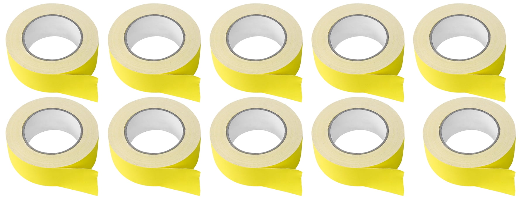 10) Rolls Rockville Pro Audio/Stage Wire ROCK GAFF Yellow Gaffers Tape 2"x100 Ft