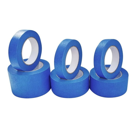 10 Rolls Tape 1 Inch Wide Bulk, Blue Masking Tape for Wall Painting, DIY Crafts & Arts,