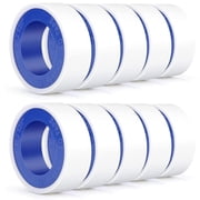 10 Rolls Thread Seal Tape - 1/2 Inch x 520 Inch Plumbers Tape for Water Pipe & Gas Line Leak Proof Sealing , White Teflon Pipe Tape, High Density for Shower Head & Plumbing Fittings