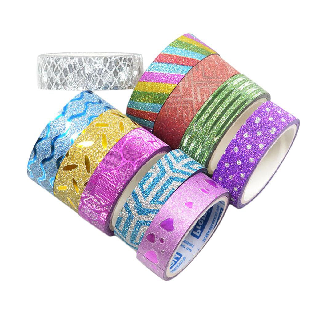 10 Packs of Bronzing Combination Pocket Tape Creative Diy Decorative  Masking and Paper Tape