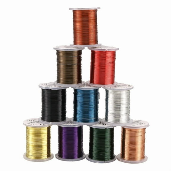 10 Rolls of Copper Wire Beading Thread Cord for DIY Jewellery Making Mixed Color---0.3mm