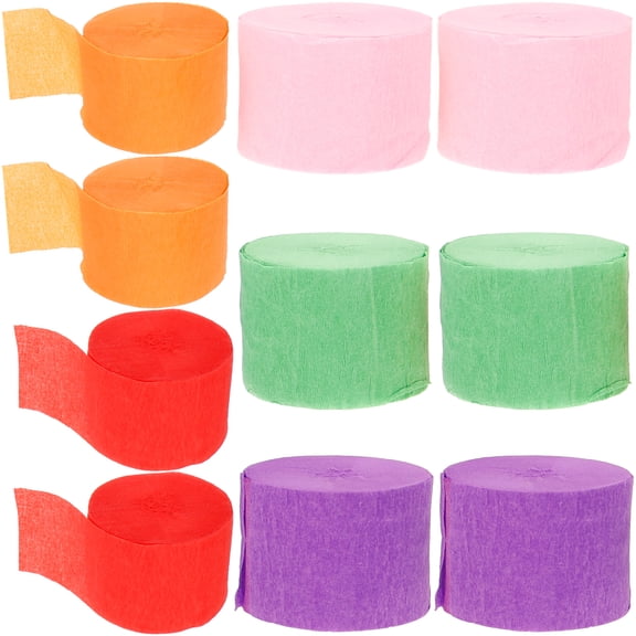 WASHWEPE Crepe Paper Streamer Peach Rolls 984.25In