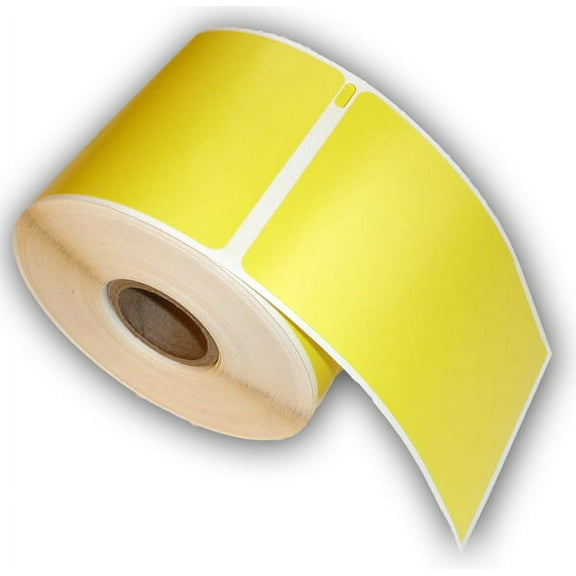 10 Rolls of Yellow Raptor Compatible ID Badge Labels - 2 5/16 x 4" - 300 Badges Per roll (30256)