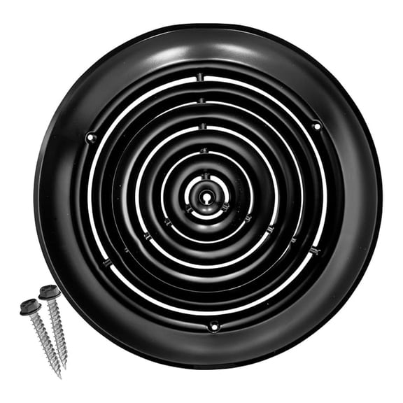 10" Round Ceiling Diffuser - Easy Air Flow - HVAC Duct [Black]