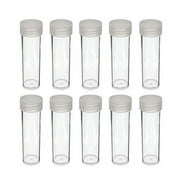 Edgar Marcus 10-Pack Round Clear PENNY/CENT Coin Tubes with Screw-on Lid