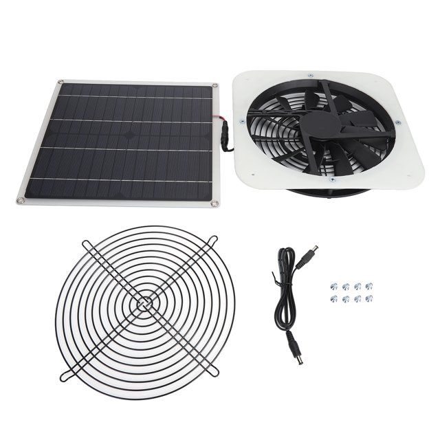10" Round Exhaust Fan for Greenhouses, Sheds & Chicken Coops, Solar