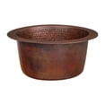 thumbnail image 1 of 10" Round Hammered Copper Bar Sink w/ 2" Drain Opening, 1 of 2