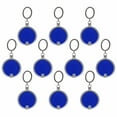 thumbnail image 1 of 10 Round LED Keychains - Battery included, Plastic - Blue, 1 of 5