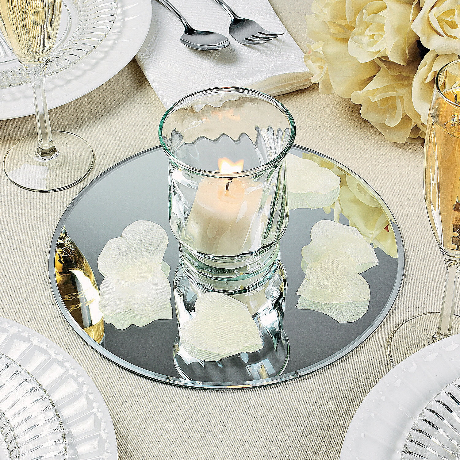 Super Z Outlet Round Mirror Wedding Table Centerpieces, 10 Pieces, 10  Inches