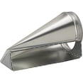 thumbnail image 1 of Broan 4.5 in. x 18.5 in. to 10 in. Round Horizontal Right Transition for Range Hoods and Bath Ventilation Fans-Style:Right Transition, 1 of 1