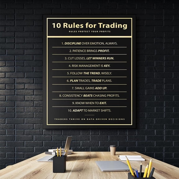 10 Rules for Trading Rules Stock Market Motivation Trader or Poster