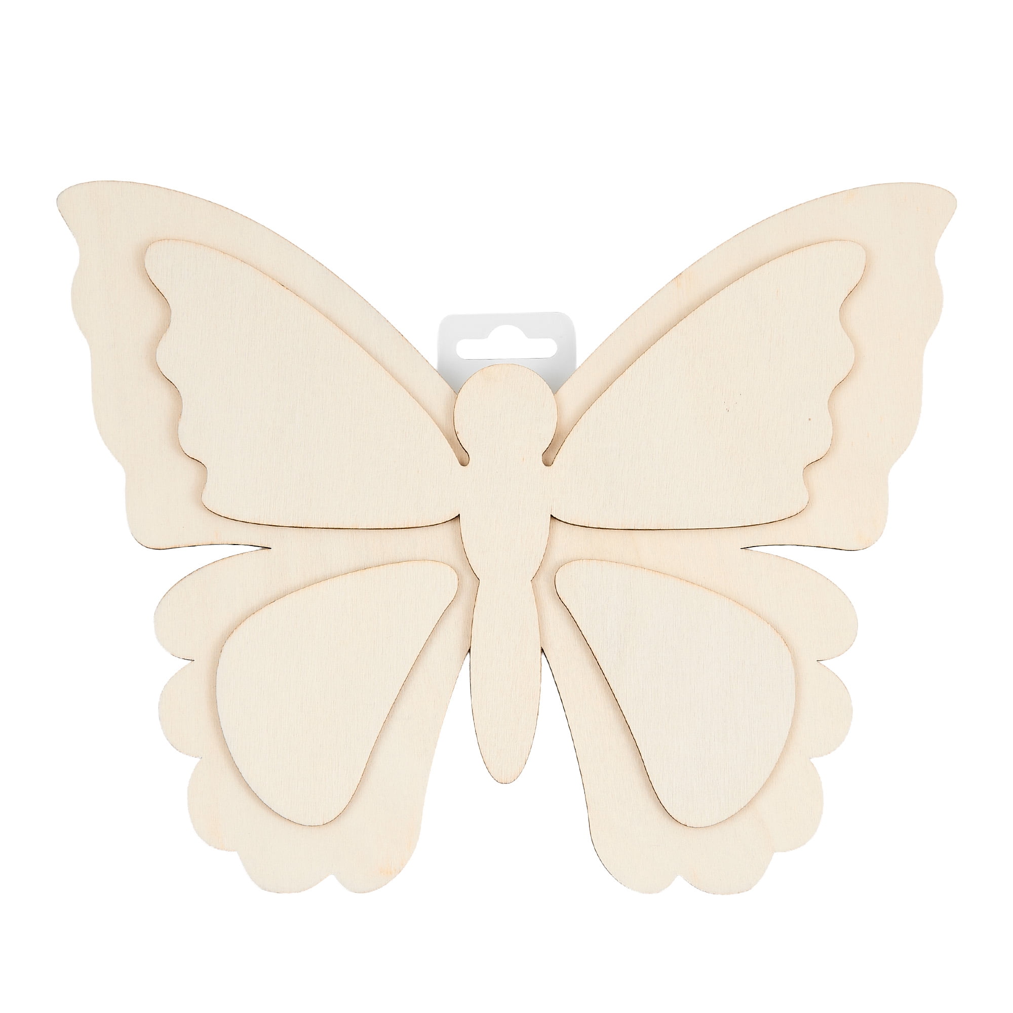 Hello Hobby 10" Shapes-Butterfly, Unfinished Wood Shape, 10.5 x 8.5 x 0.24 inch