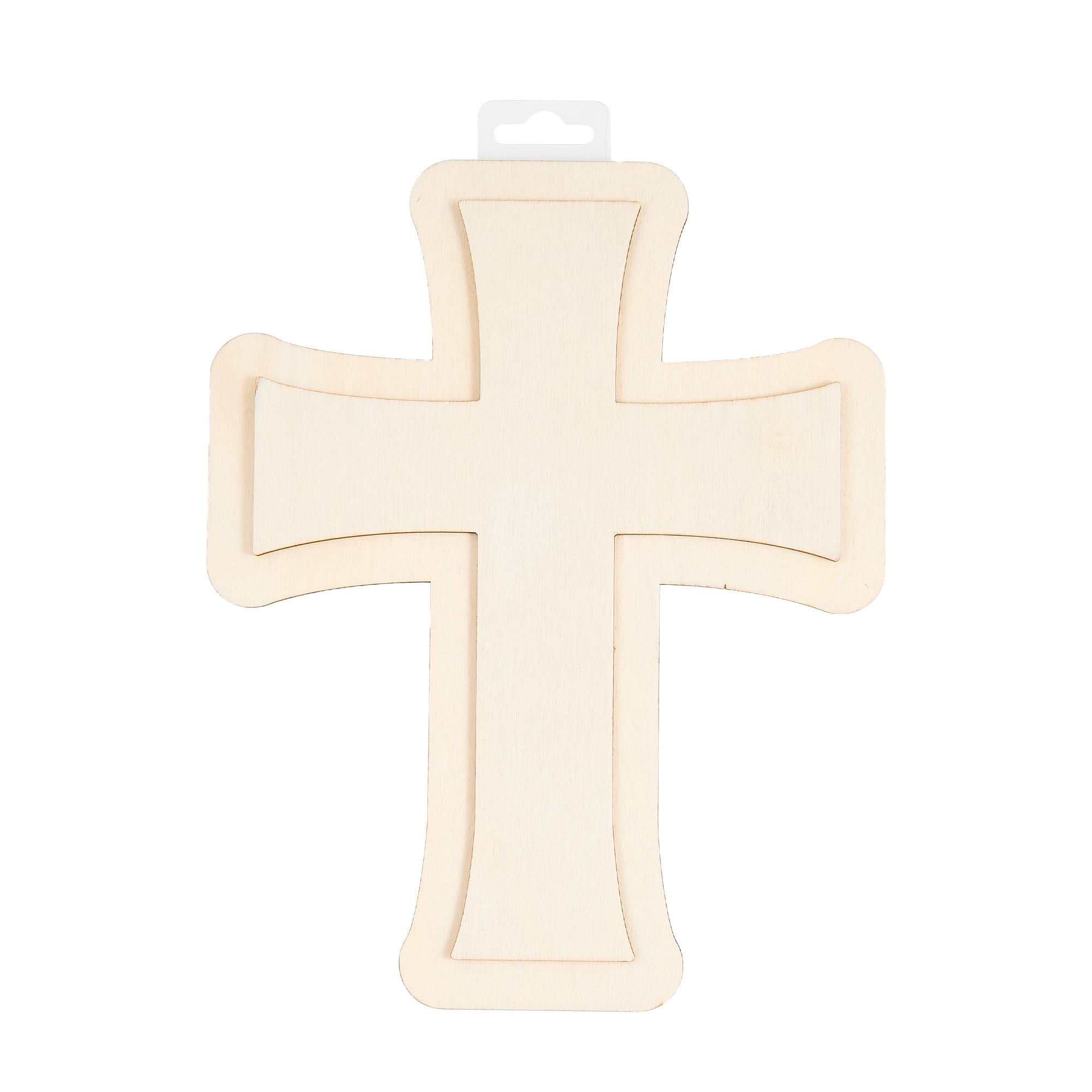 Hello Hobby 10" Shapes-Cross, Unfinished Wood Surface, 8 x 10 x 0.24 inch