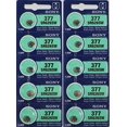 thumbnail image 1 of 10 SONY 377 SR626SW Silver Oxide Watch Batteries 1.55V 29mAh Low Drain, 1 of 1
