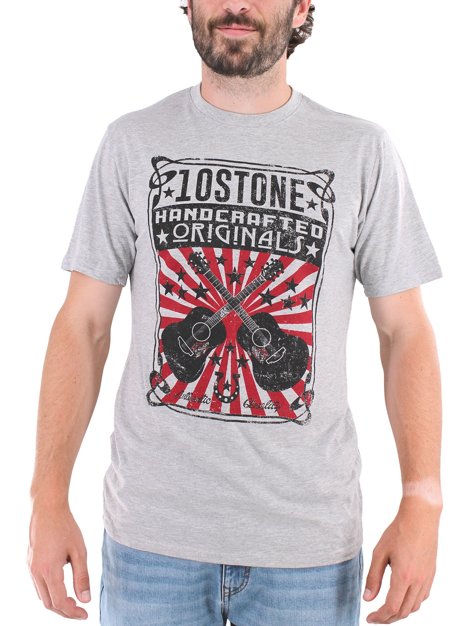 10Stone Anthem Short Sleeve Graphic Tee, Heather Gray, S-3XL