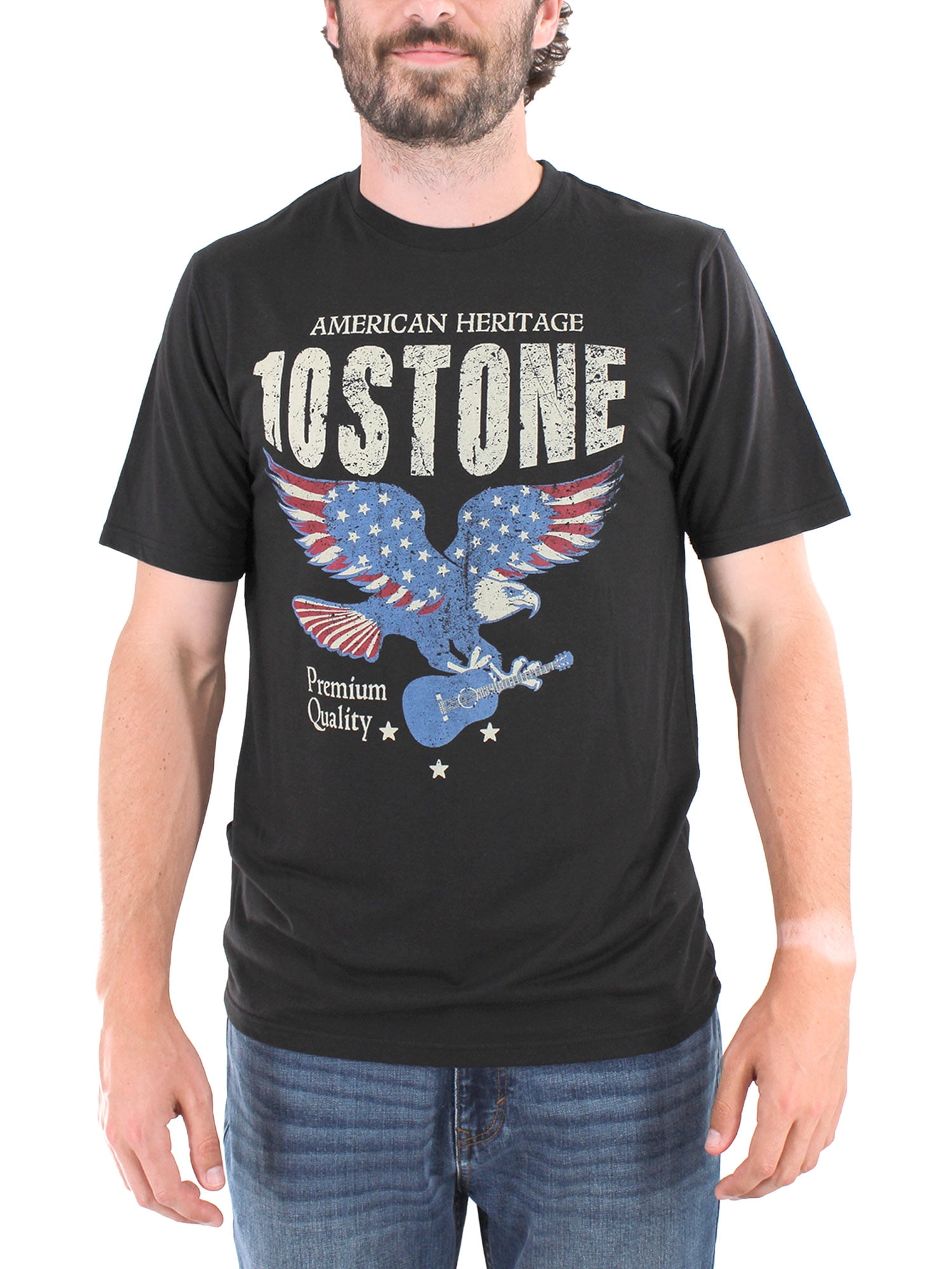 10Stone Anthem Short Sleeve Graphic Tee, Black, S-3XL