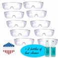 thumbnail image 1 of 10 Safety Glasses Goggles Protective Eye Protection Chemistry Laboratory Cover Over Splash Resistant Include 1 Lens Cleaning Spray Bottle Ship from Dallas, TX, 1 of 6