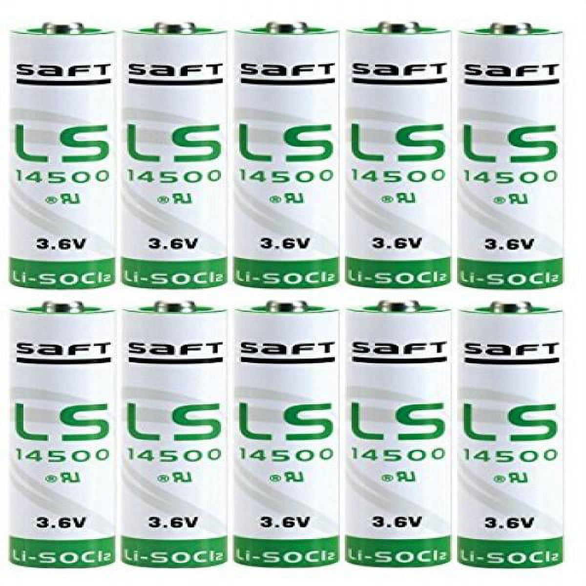 10 Saft LS-14500 AA 3.6V Lithium Batteries - Non Rechargeable