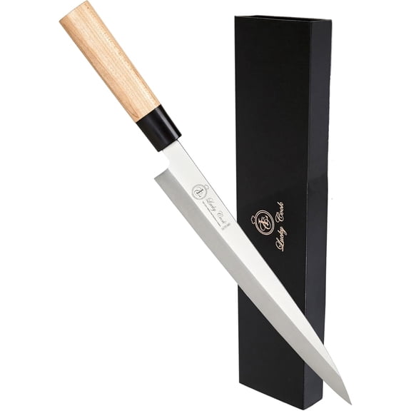 10 Sashimi Sushi Knife  Ultra Sharp Traditional Japanese for Sashimi, Fish Filleting & Precision Slicing Premium Stainless Steel Blade, Pakkawood Handle Gift Box