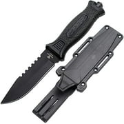 10" Sawback Tactical Fixed Blade Survival Knife with Molded Sheath