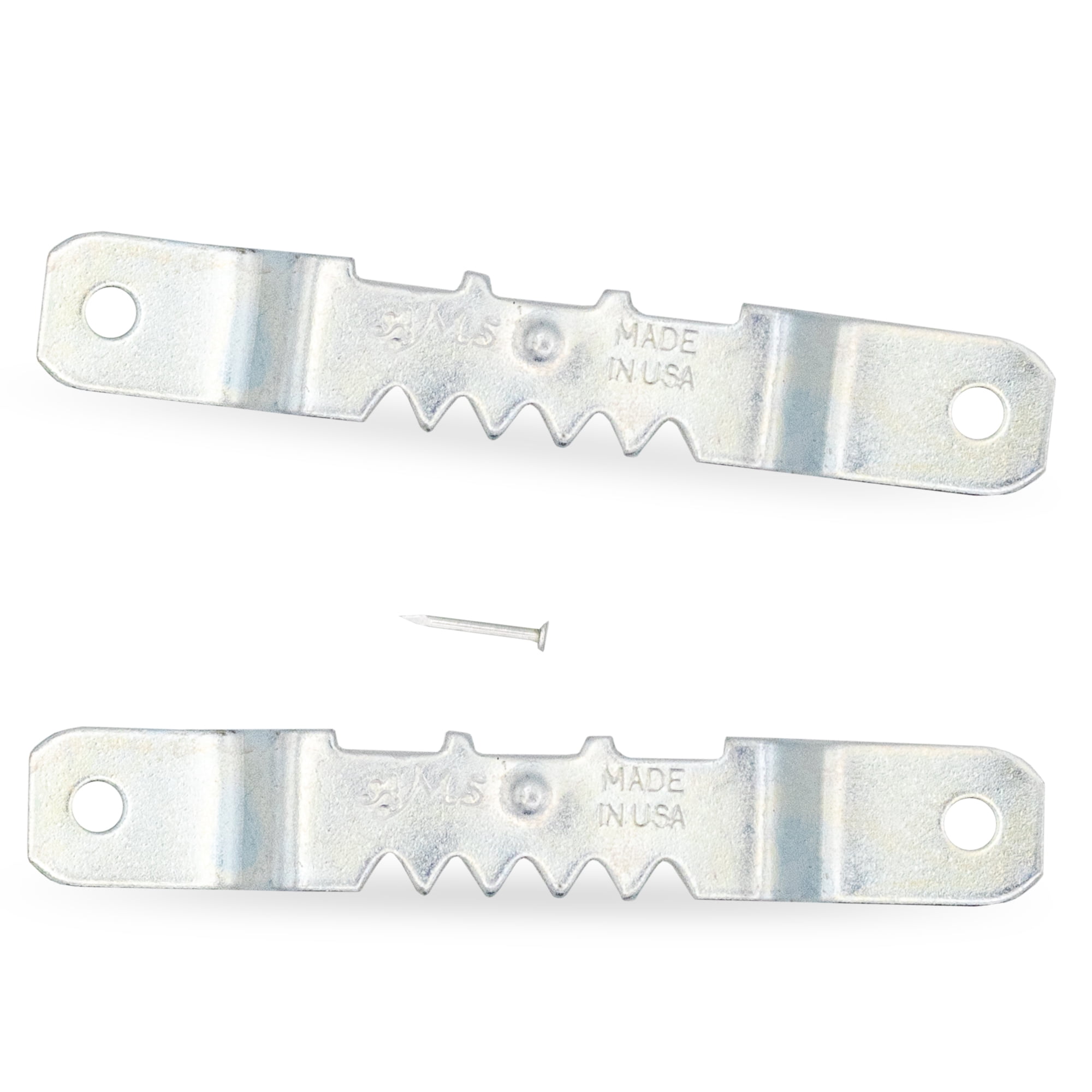 10 Sawtooth Picture Hangers 1 7/8 Inch W/Nails