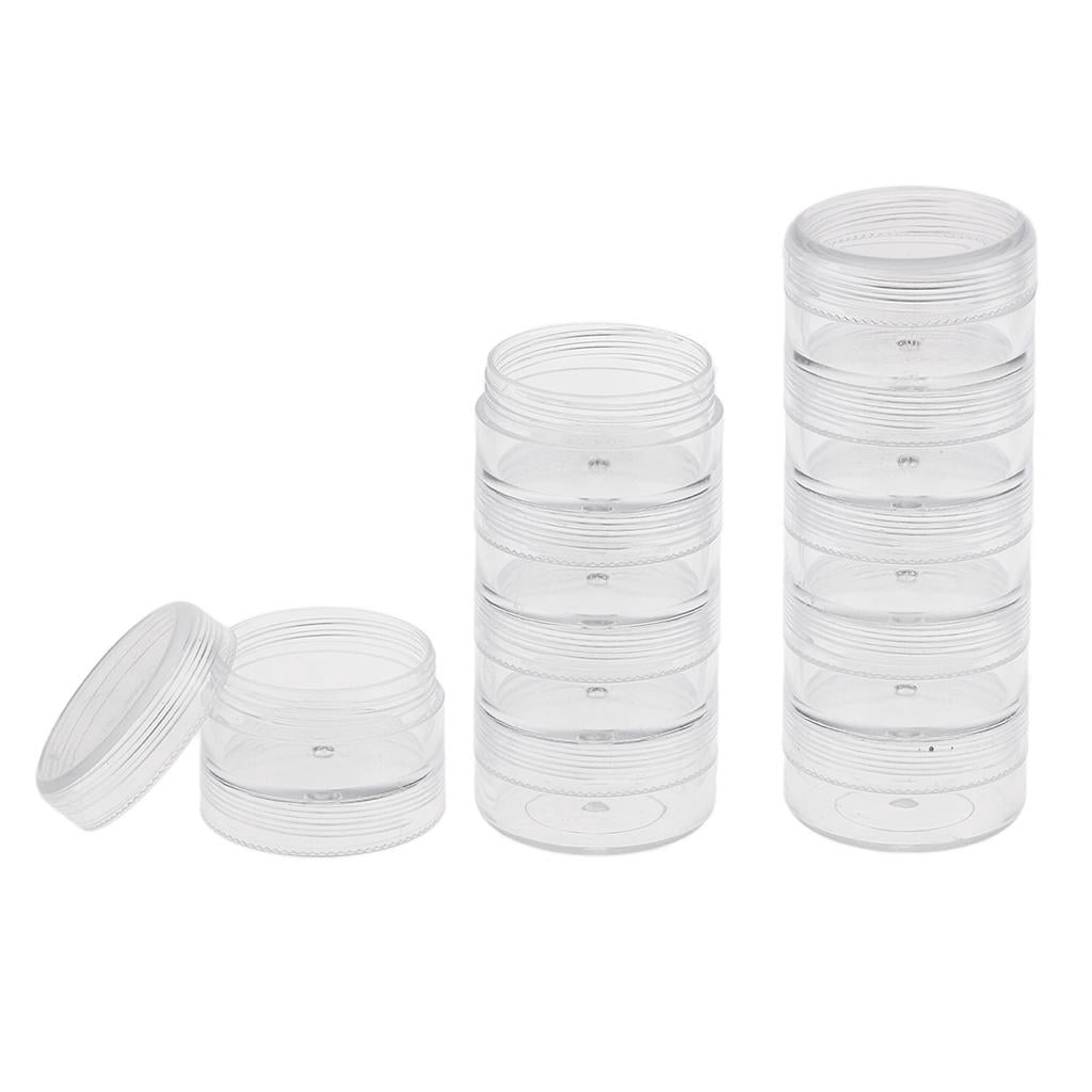 10 Screw Thread Small Round Container Travel Portable Container Box ...