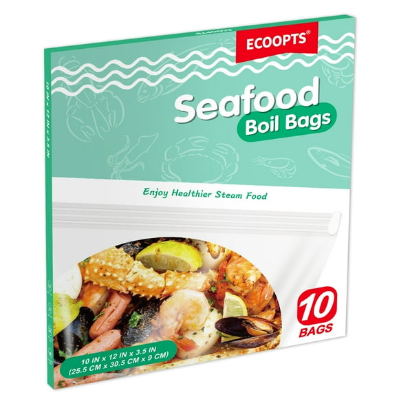 10×Seafood Boil Bags Medium Size Boil Bag for fish, crab, shrimp, and veggies - cooking and storage bag (Medium Size)
