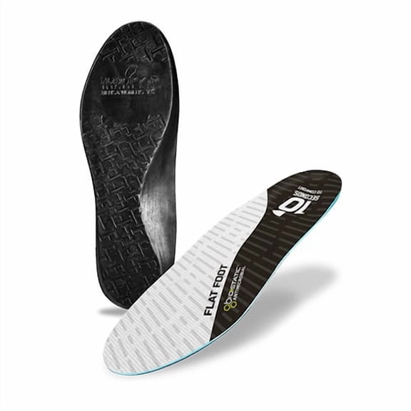 10 Seconds - Flat Foot Orthopedic Insole – Corrective Arch Support for Flat Feet, Biostatic Topper with Shock Absorbing Foam, Prevents Overpronation