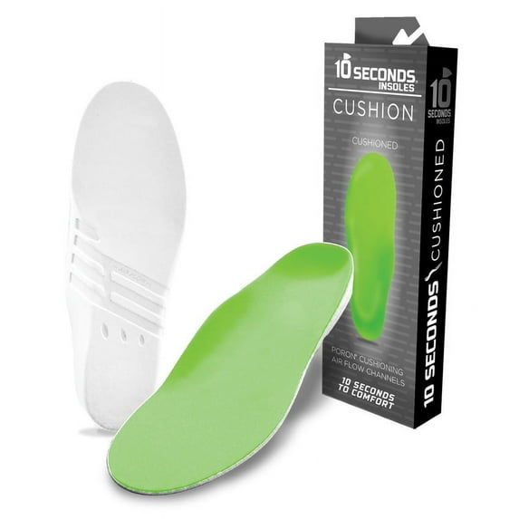 10 Seconds� Unisex Cushion Insoles Green (1 pair) GREEN