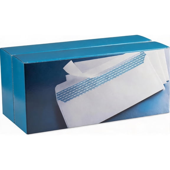 # 10 Security Self Seal Envelopes No Window 4 x 9 Inch White 24 LB 200 Count