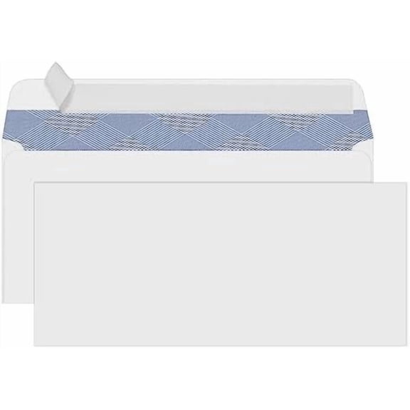 #10 Security Self-Seal Envelopes, VINGVO Windowless Business Mailing Envelopes, Security Tint Pattern for Secure Mailing, Invoices and Statements, Size 4-1/8 x 9-1/2 Inch - 24 LB - 500 Count