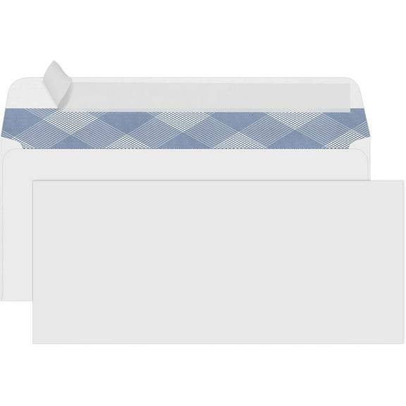 10 Security Self-Seal Envelopes, Windowless Business Mailing Envelopes, Security Tint Pattern for Secure Mailing, Invoices and Statements, Size 4-1/8 x 9-1/2 Inch - 24 LB - 500 Count