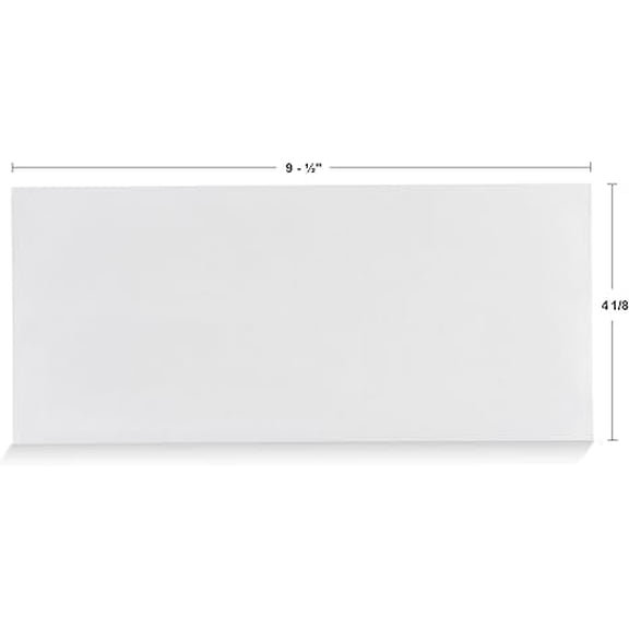 #10 Security Tinted Envelopes 100 Pack, 4 x 9 Inches, Thick, Confidential Pattern, Plain White, Business