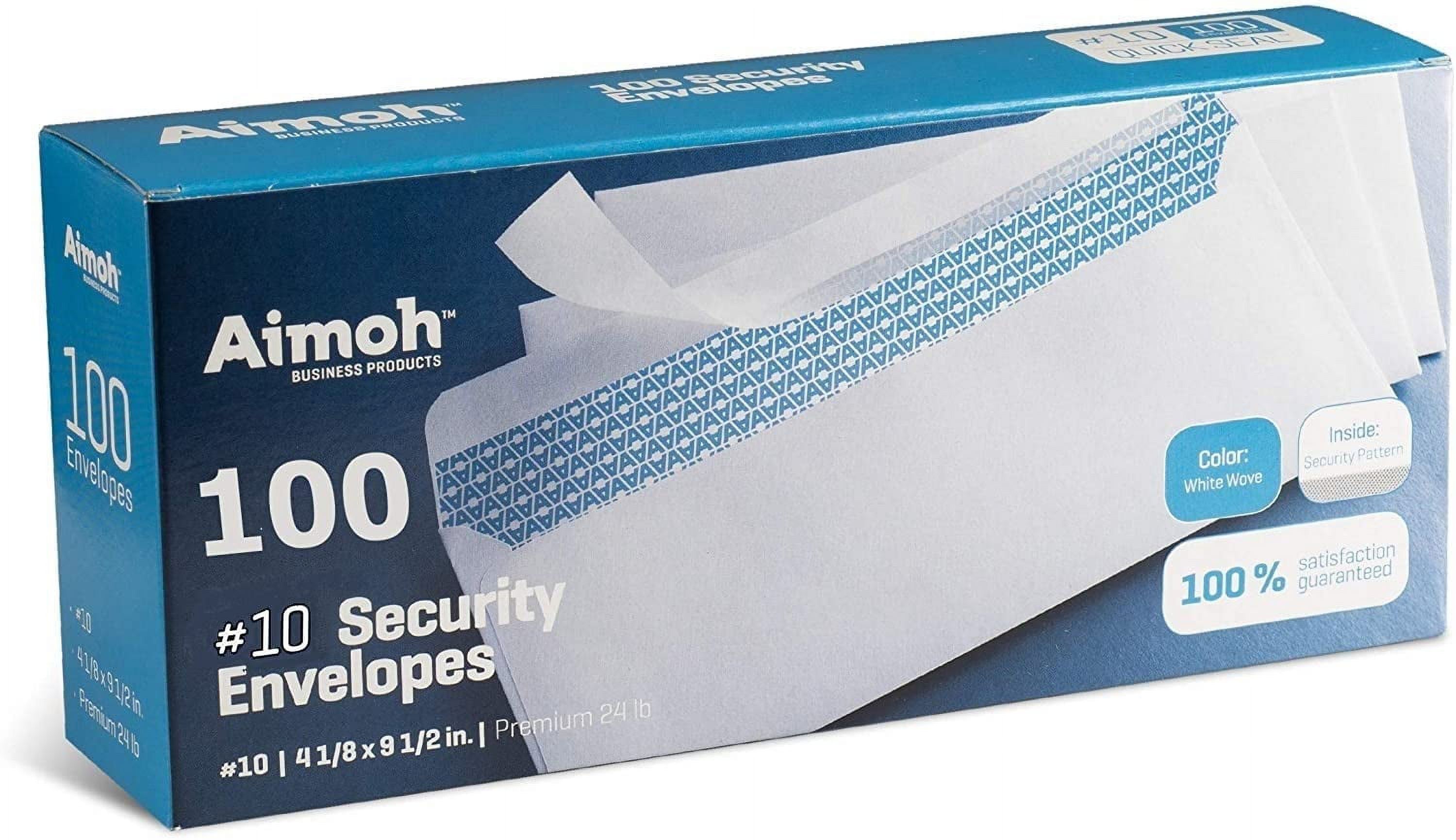 #10 Security Tinted Self-Seal Envelopes - No Window - EnveGuard, Size 4 ...