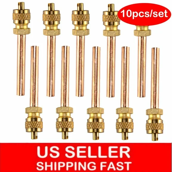 10 Service/Access Valve 1/4" Sae *1/4" Od *2.75" Stem Core Ac Refrigeration Kit