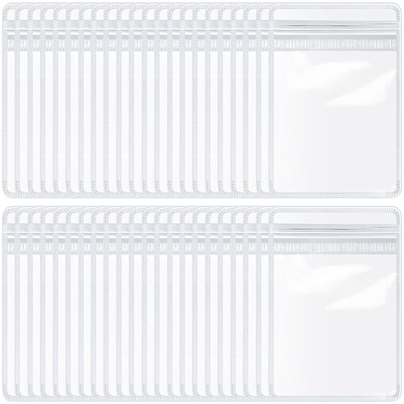 10 Set 10Pcs PVC Plastic Zip Lock Bags Reused Storage Bags Rectangle Clear 6x4x0.1cm