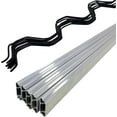 thumbnail image 1 of 10 Set 6.6 Ft Greenhouse Lock Channel and Spring Wire，Aluminum Alloy Lock Channel and PVC Coated Spring Wires for Fixing Greenhouse Plastic Cover, 1 of 9
