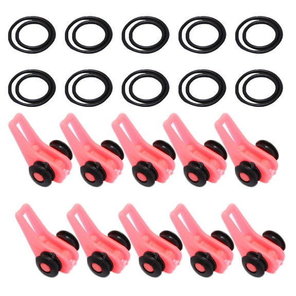 10 Set Adjustable Fishing Rod Hook Keeper Rubber Rings Lure Bait Jig Holder Fishing Accessories