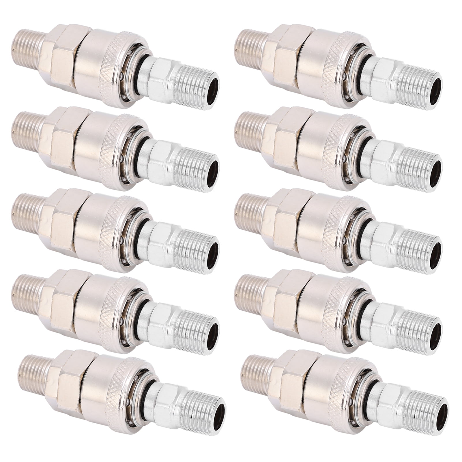 10 Set Air Compressor Connector, Pneumatic Tubing And Fittings, For Air Compressor PU Hose, Self