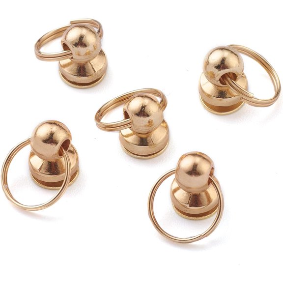 10 Set Alloy Pull Ring Rivets Screw Back Studs with Split Rings