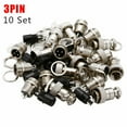 thumbnail image 1 of 10 Set Aviation Plug 2/3/4/5/6Pin Female Panel Metal Wire Connector 12mm GX12, 1 of 9