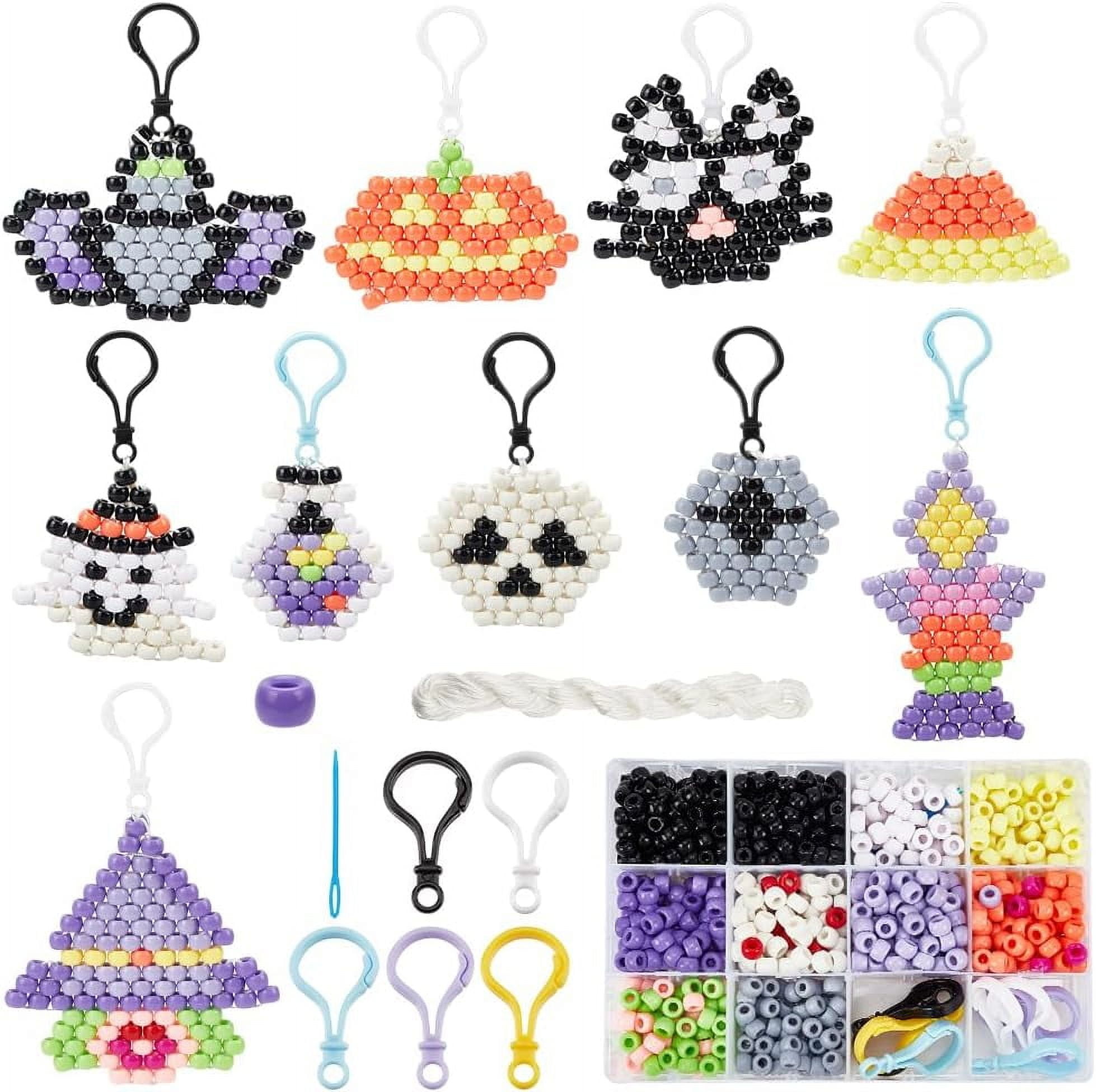 10 Set Beads Animals Keychain Kit Theme Ultimate Bead Pets Backpack Keychain Kit Bead Pet Keychains for Bag Charms