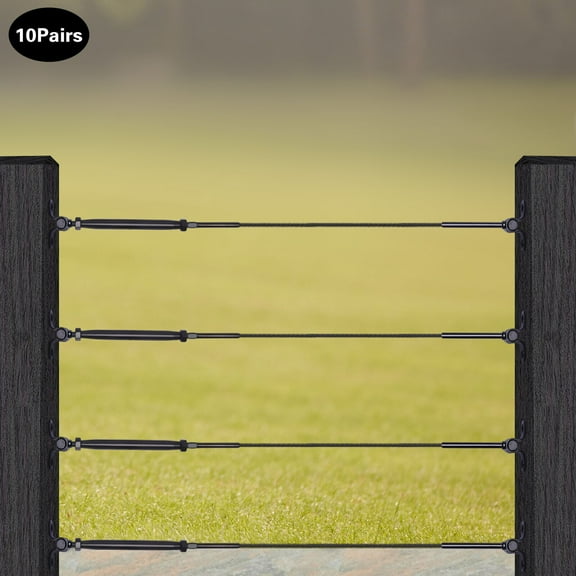 10 Set Black Cable Railing Kit 1/8" Swage Toggle Turnbuckle Hardware T316 Stainless