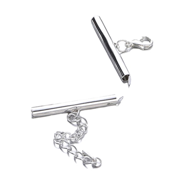 10 Set Crimp End Caps Slider Clasp Buckles Extending Chains Alloy Material Jewelry Components for DIY Bracelet Jewelry