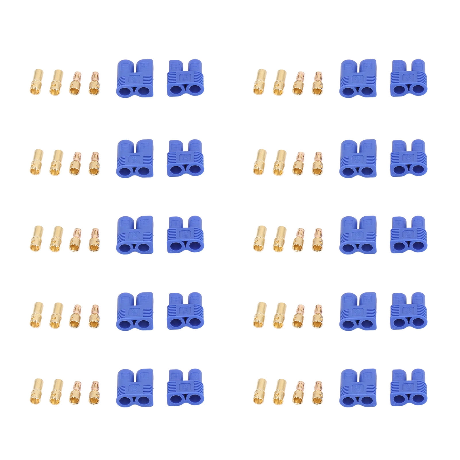 10 Set EC3 Battery Connector Plug Brass Gold Plated Male Female Banana