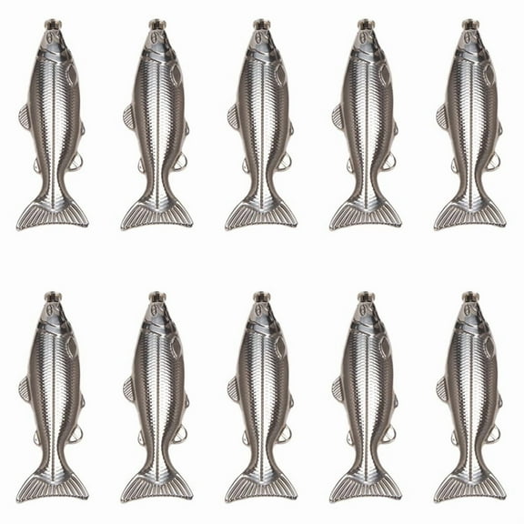 10 Set Fish-Shape Hip Flask 5Oz Bottle Mini Pocket Flask Stainless Steel Party Drinkware for Outdoor