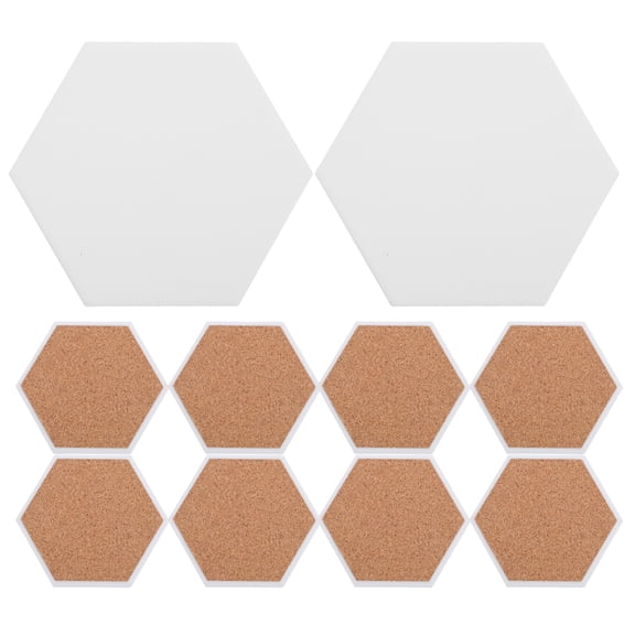 Homoyoyo White Hexagonal Ceramic Coasters for Holding Cups, Non-Slip and Heat Resistant