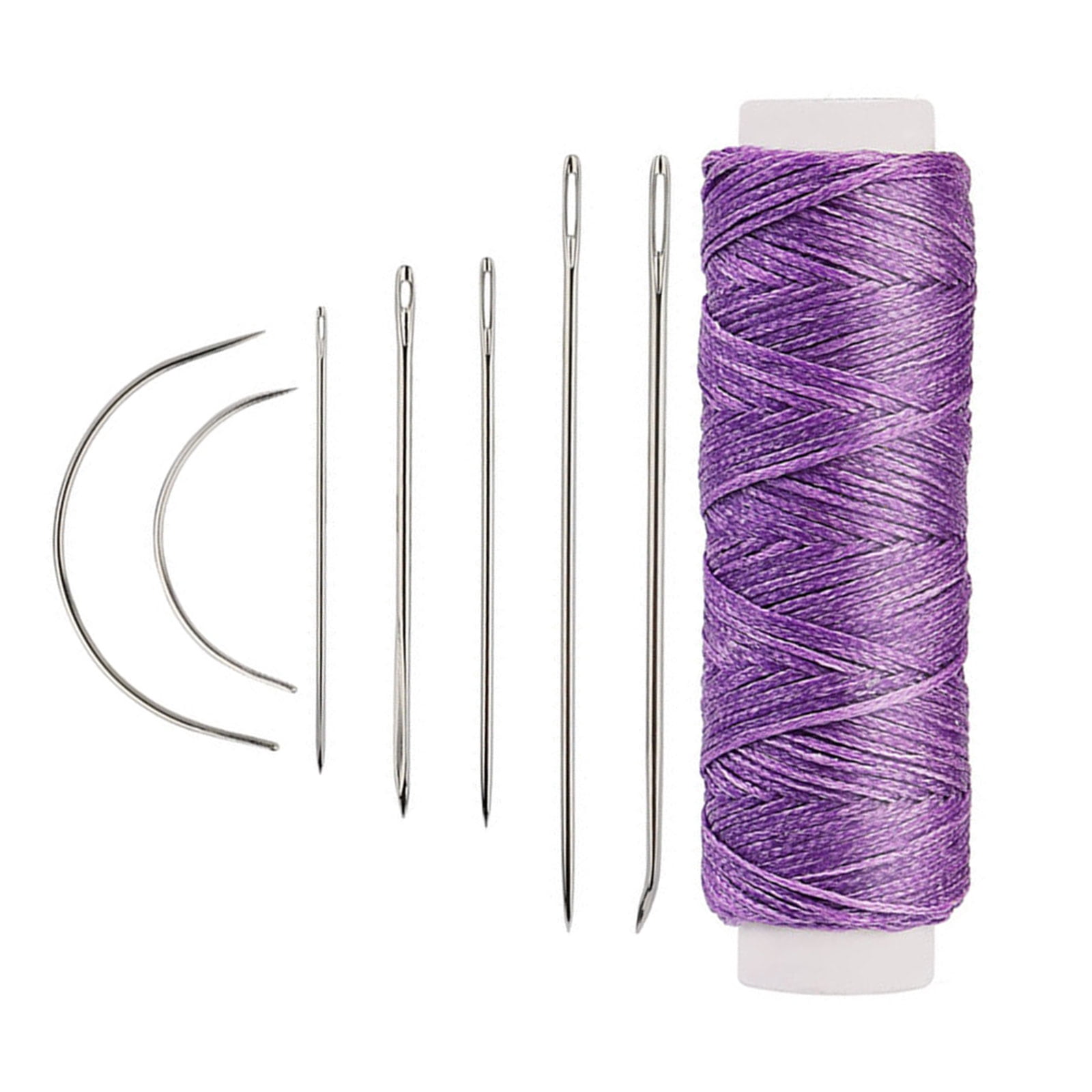 10 Set Leather Hand Sewing Needle Set Curved Needle with Waxed Thread ...