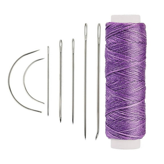 10 Set Leather Hand Sewing Needle Set Curved Needle with Waxed Thread ...