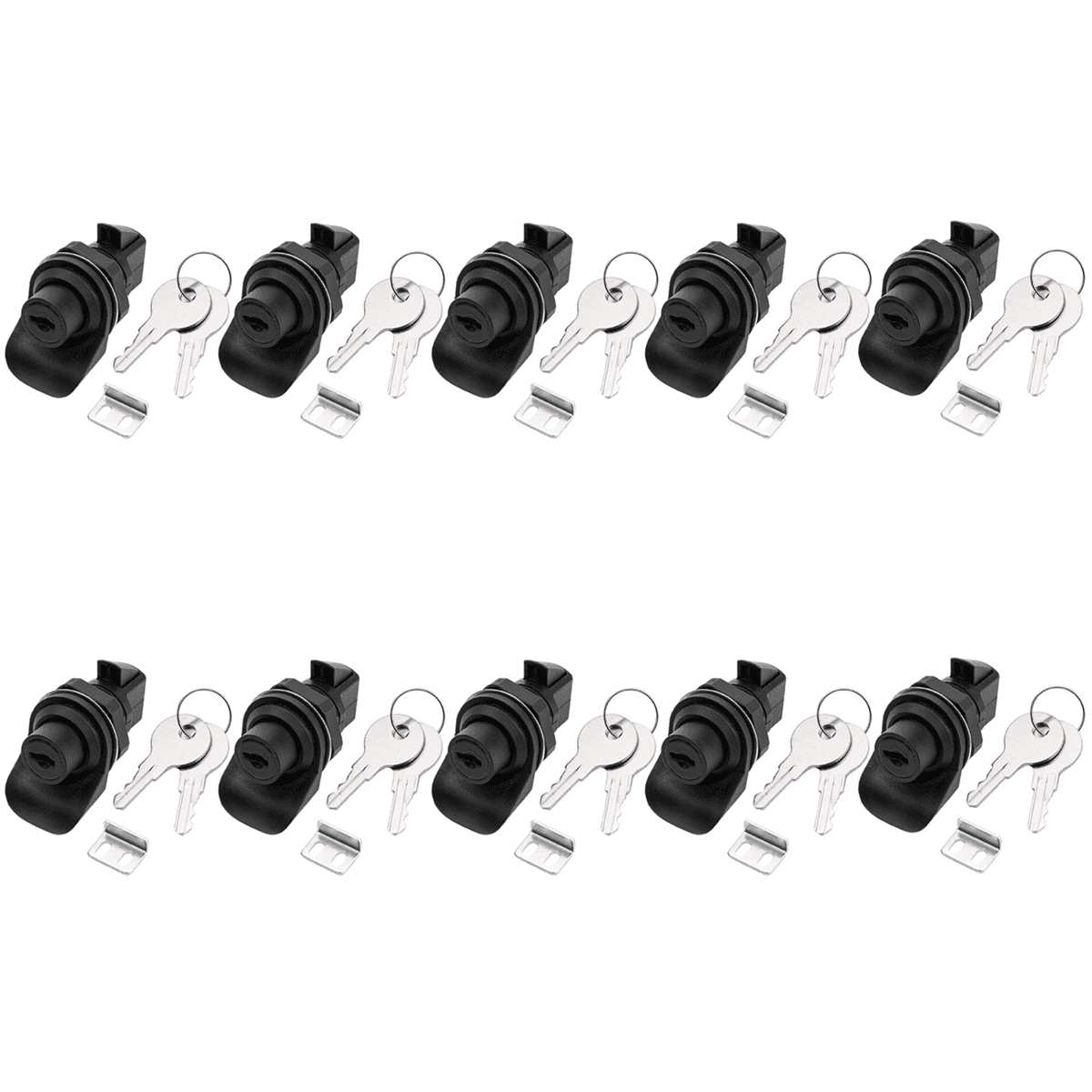10 Set Locking Push Button Latch for Marine Boat Radio Box, Tool Box